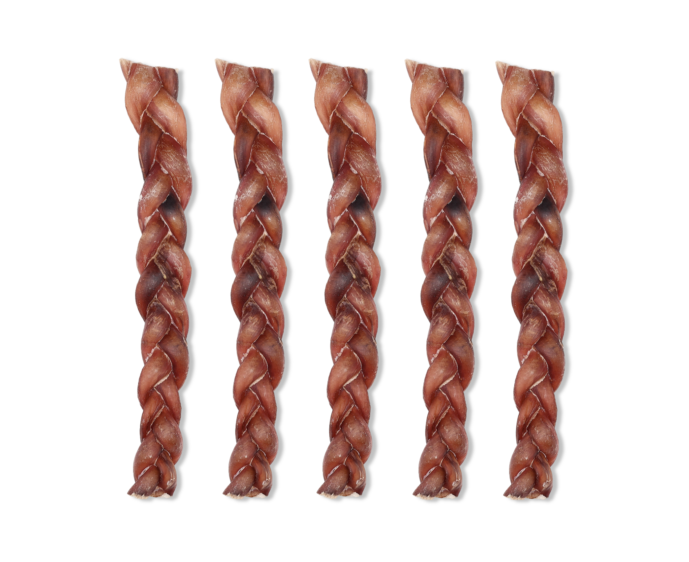 All-natural 12 inch Braided Bully Stick for dogs of all sizes