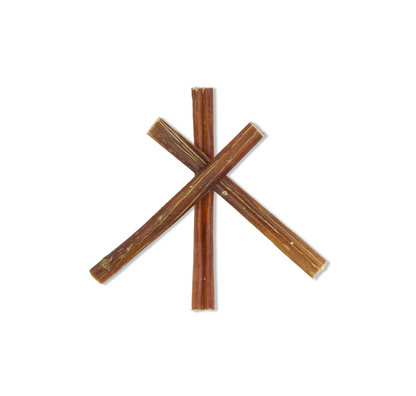 Digestible 6 inch dog chew, natural Thin Bully Stick Made in USA