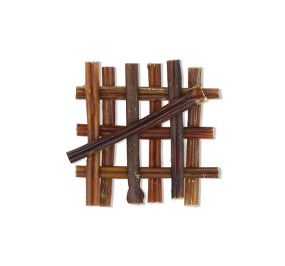 High-quality 6 inch Thin Bully Stick, Made in USA dog chew