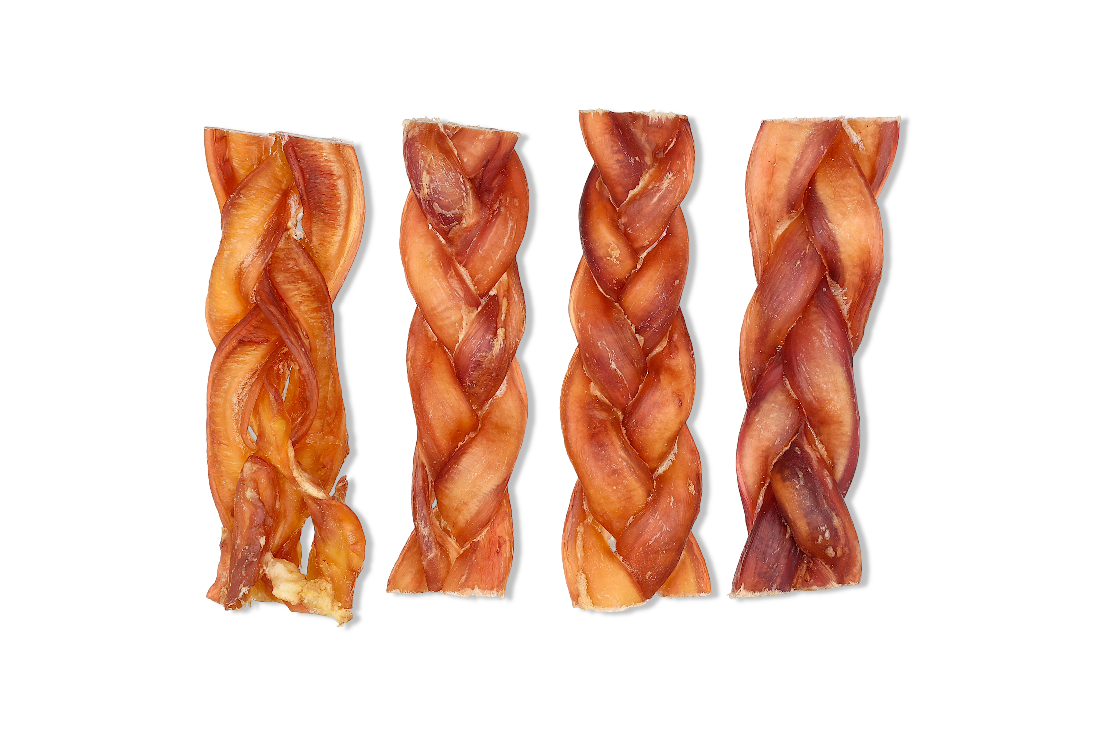 4 pack of braided dog chew treats